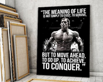 Ladder of Success wall art motivational prints gifts office decor quote poster canvas wall Arnold Schwarzenegger poster
