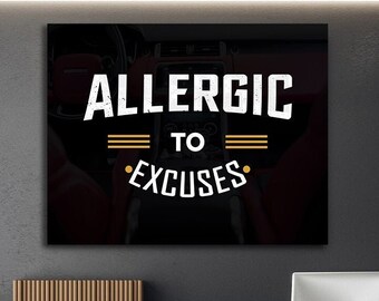 No Excuses Quotes Motivational Wall Art For Office Decor Success Mindset Poster Gifts For Entrepreneur Canvas Hustle Hard Inspiring Print