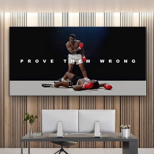Prove Them Wrong Muhammed Ali Poster Modern Gym Wall Art Boxing Motivational Canvas For Office Decor Muhammed Ali Canvas Success Quotes