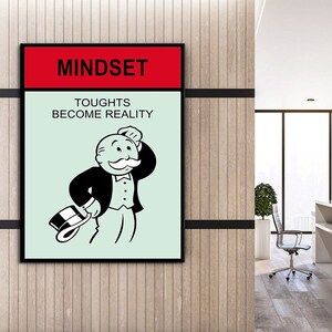 Mindset Wall Art Motivational Quote for Office Decor Entrepreneur Gift ...