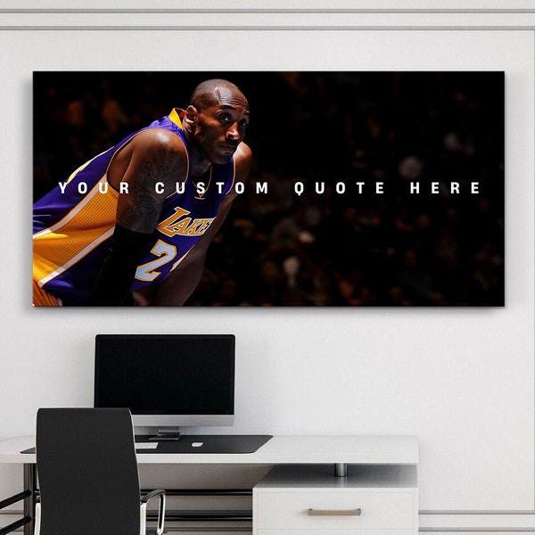 Custom Quote Kobe Bryant Poster Basketball Wall Art Gift For Boys Dorm Room Decor Motivation Kobe Bryant Wall Art Landscape Sports Canvas