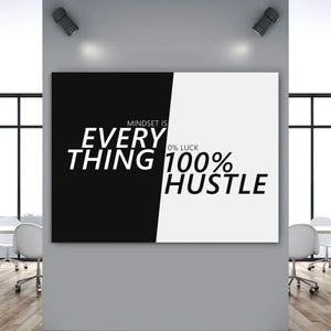 Mindset Is Everything Poster Motivational Hustle Canvas Prints For Workplace Wall Art Entrepreneur Office Decor Success Mindset Canvas Sign