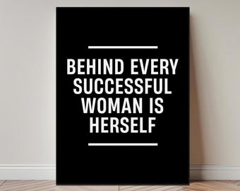 Woman Entrepreneur Wall Art For Female Office Decor Girls Boss Poster Motivational Quote For Woman Prints Inspirational Feminist Canvas