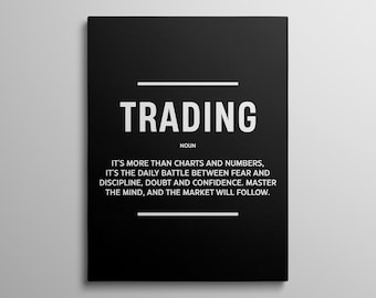 Trading Wall Art Inspirational Day Trader Definition Canvas For Trading Room Decor Stock Market Poster Wall Street Quote Prints Office Sign