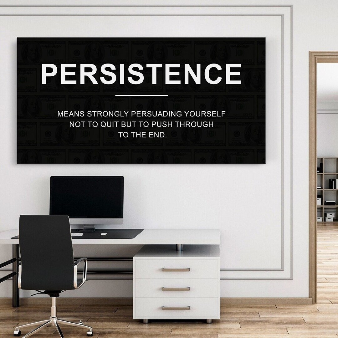 Persistence Definition Print Motivational Wall Art for Office Decor ...