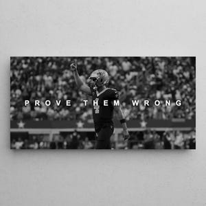 Motivational American Football Wall Art Prove Them Wrong Quote Poster For Home Office Prints Inspirational Sport Canvas Boys Dorm Room Decor