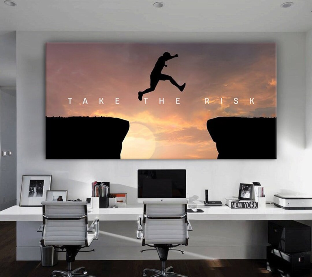 Take the Risk Motivational Wall Art Entrepreneur Gift Home - Etsy