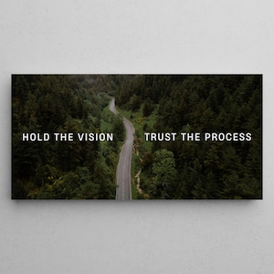 Hold The Vision Motivational Office Wall Art For Entrepreneur Canvas Prints Workspace Art Decor Inspirational Quote Poster Trust The Process