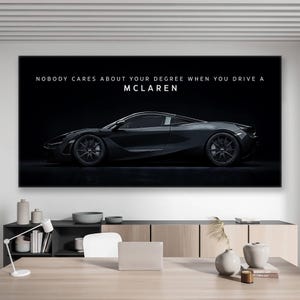 Mclaren Wall Art Nobody Cares Work Hard Poster Motivational Cars Wall Art For Office Prints Decor Success Quote Poster Entrepreneur Canvas