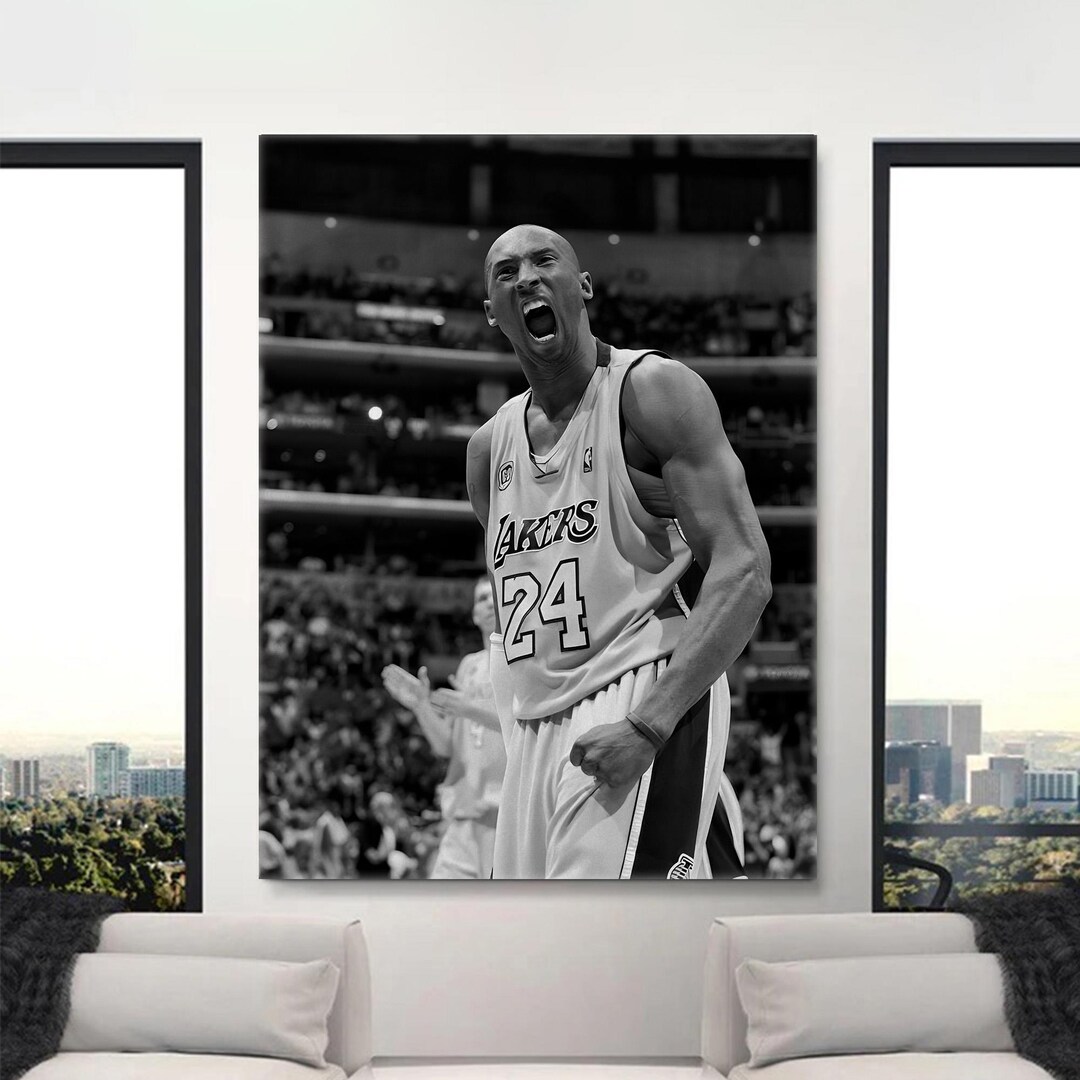 black and white kobe bryant