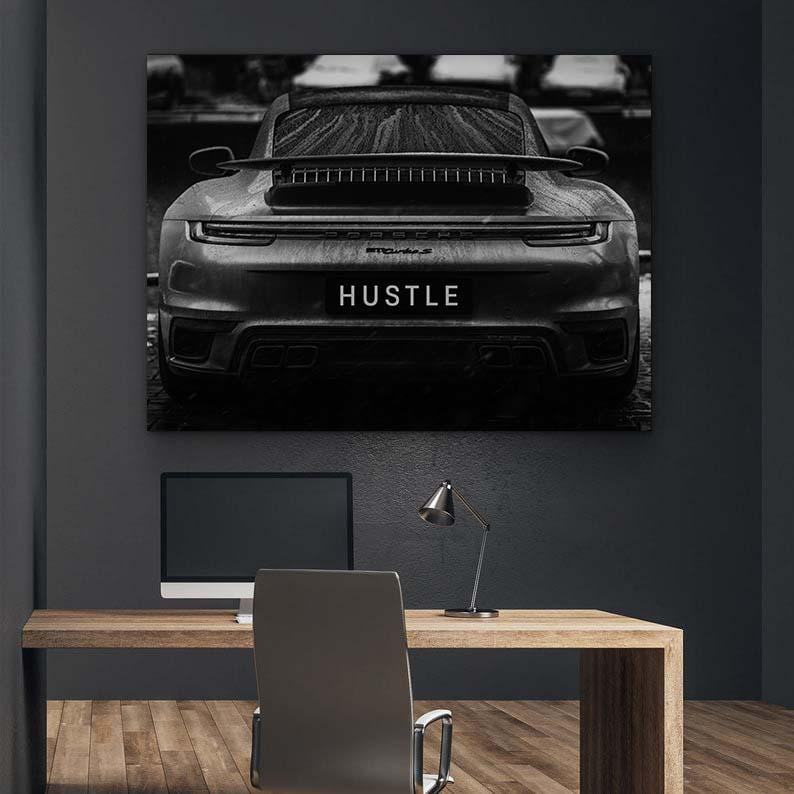 Porsche Poster Motivational Wall Art for Office Decor Hustle Quote ...