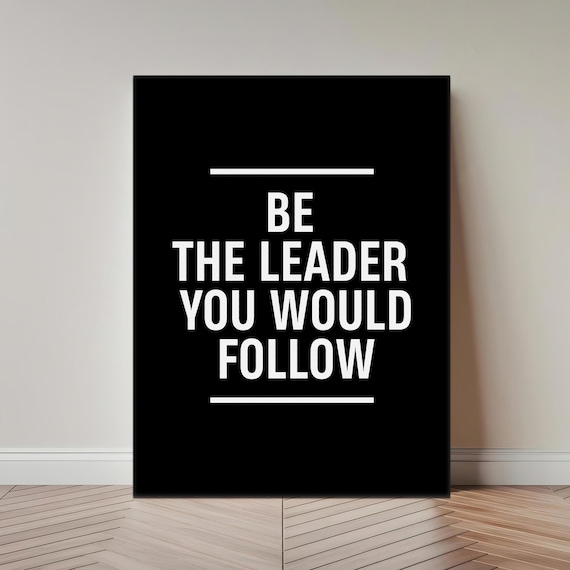 Leadership Wall Art Motivational Quote Poster For Office Sign Leader Canvas Inspirational Saying Prints Success Framed Poster Boss Gifts