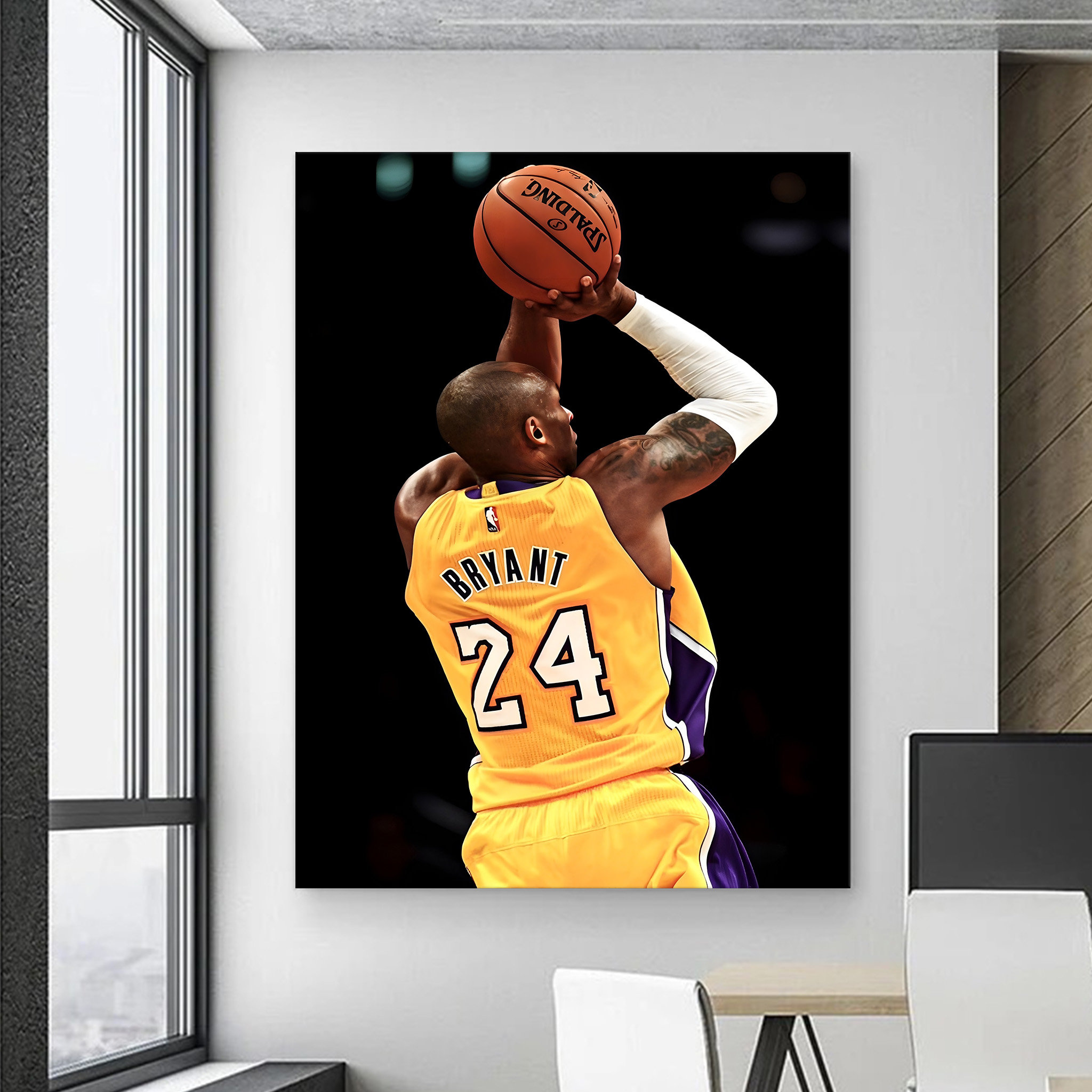  Basketball Superstar Watercolor Poster, Kobe Bryant