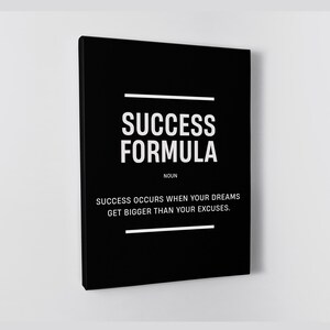 Success Formula Poster Inspirational Prints Entrepreneur Wall Art For Office Art Decor Success Quotes Canvas Inspiring Definition Poster
