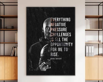 Kobe Bryant Wall Art For Office Decor Motivational Canvas For Boys Dorm Room Decor Basketball Poster Inspirational Kobe Bryant Quote Prints