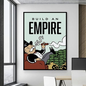 Build An Empire Motivational Wall Art Office Wall Decor | Millionaire Quote Art Hustle Canvas Print Inspirational Wall Art | Success Poster