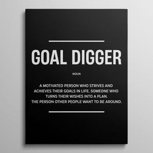 Goal Digger Poster Inspirational Entrepreneur Prints For Home Office Wall Art Business Motivational Canvas Ambition Success Wall Art