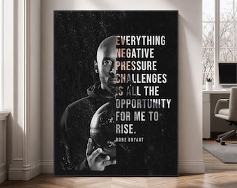 Kobe Bryant Wall Art For Office Decor Motivational Canvas For Boys Dorm Room Decor Basketball Poster Inspirational Kobe Bryant Quote Prints