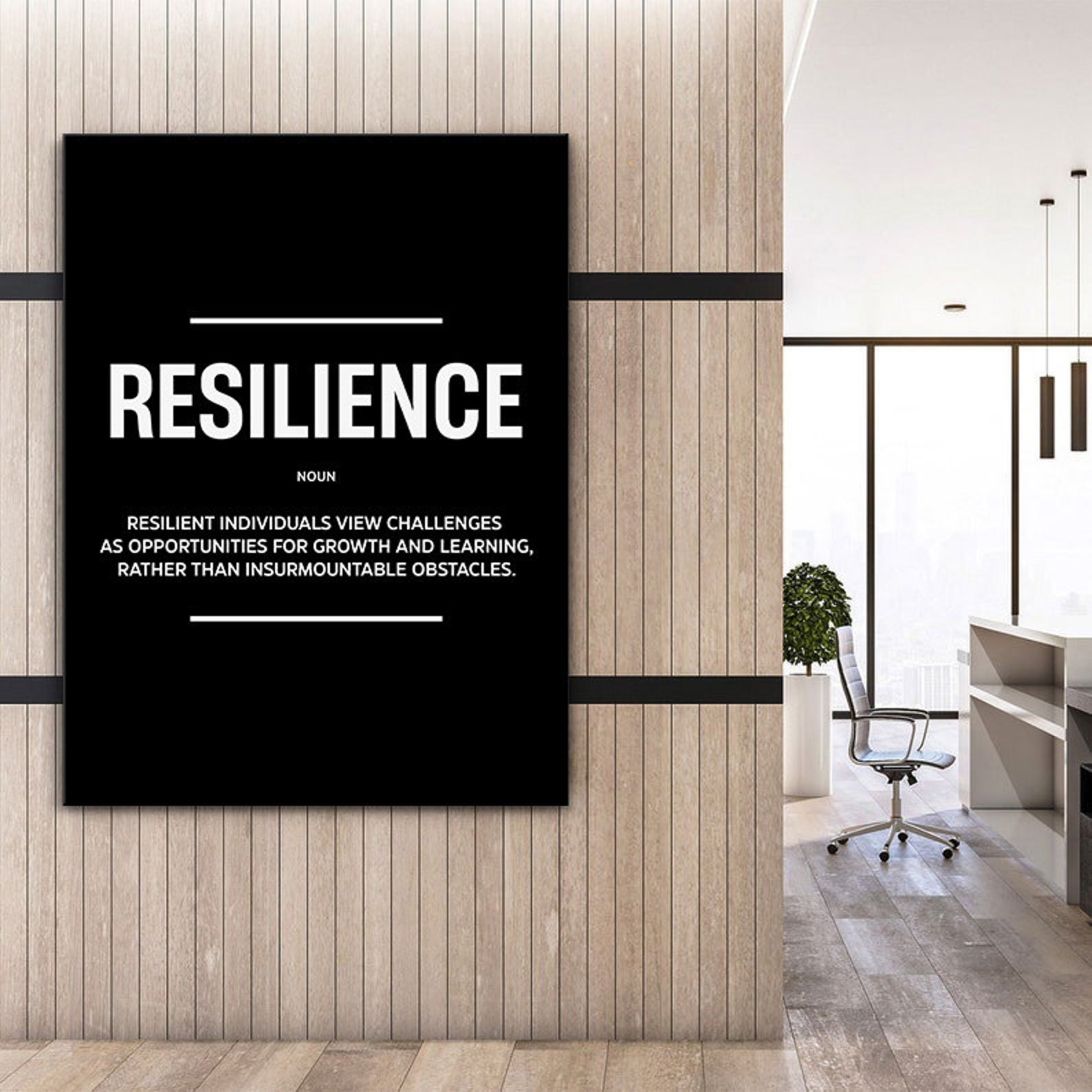 Resilience Poster Inspirational Quotes Canvas Minimalist Definition ...