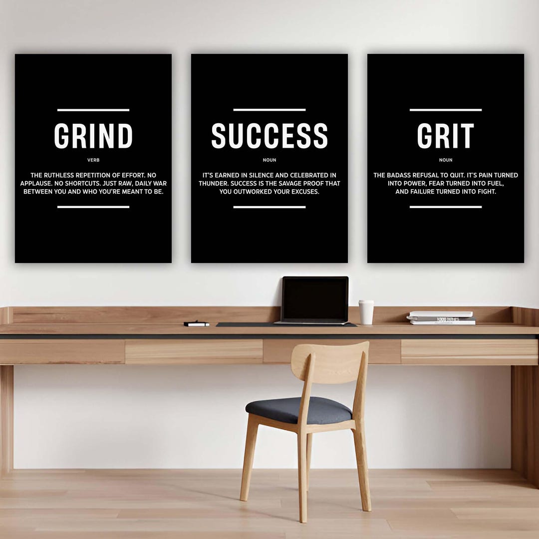 3 Piece Motivational Canvas Prints for Office Decor Inspirational ...