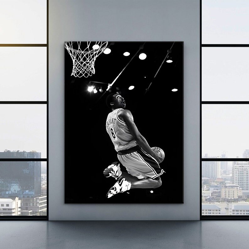 Simple Basketball court home canvas wall art