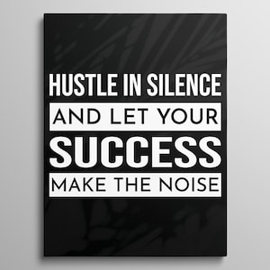 Hustle Wall Art Motivational Quotes Poster For Office Decor Entrepreneur Canvas Workplace Wall Decor Hustler Sign Success Framed Prints