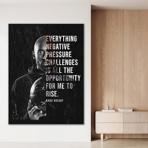 Kobe Bryant Wall Art For Office Decor Motivational Canvas For Boys Dorm Room Decor Basketball Poster Inspirational Kobe Bryant Quote Prints
