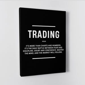 Trading Wall Art Inspirational Day Trader Definition Canvas For Trading Room Decor Stock Market Poster Wall Street Quote Prints Office Sign