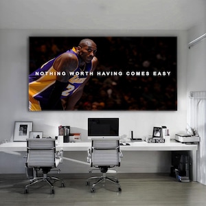 Kobe Bryant Poster Motivational Wall Art For Office Decor Landscape Canvas Success Quote Print Basketball Wall Art Entrepreneur Mindset