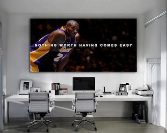 Kobe Bryant Poster Motivational Wall Art For Office Decor Landscape Canvas Success Quote Print Basketball Wall Art Entrepreneur Mindset