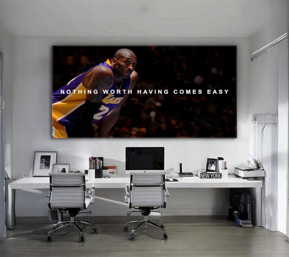 Kobe Bryant Poster Motivational Wall Art For Office Decor Landscape Canvas Success Quote Print Basketball Wall Art Entrepreneur Mindset