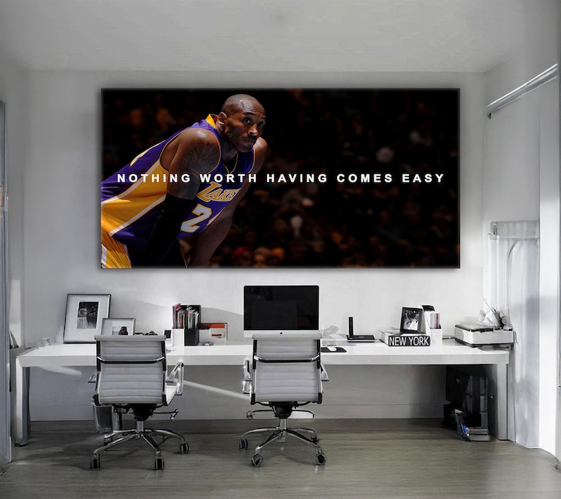 Kobe Bryant Poster Motivational Wall Art For Office Decor Landscape Canvas Success Quote Print Basketball Wall Art Entrepreneur Mindset
