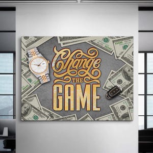 Entrepreneur Wall Art Motivational Quote Poster Home Office Prints Money Art Decor Millionaire Inspirational Canvas Dollars Money Poster
