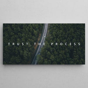 Trust The Process Motivational Quote Wall Art Entrepreneur Canvas Prints For Home Office Sign Inspirational Poster Success Quote Wall Art