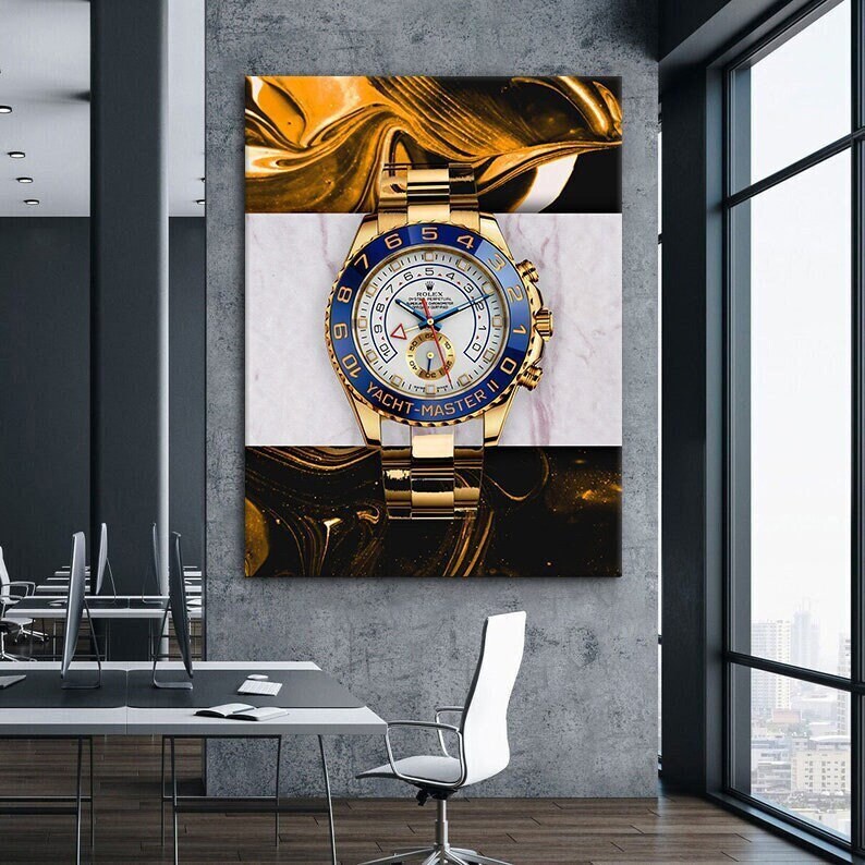 Rolex Wall Art Motivational Canvas Entrepreneur Art Office Wall