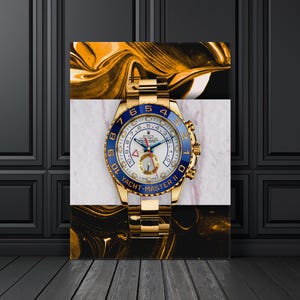 Rolex Wall Art Motivational Canvas, Entrepreneur Art Office Wall Art, Millionaire Wall Art, Luxury Watch Canvas, Inspirational Wall Art