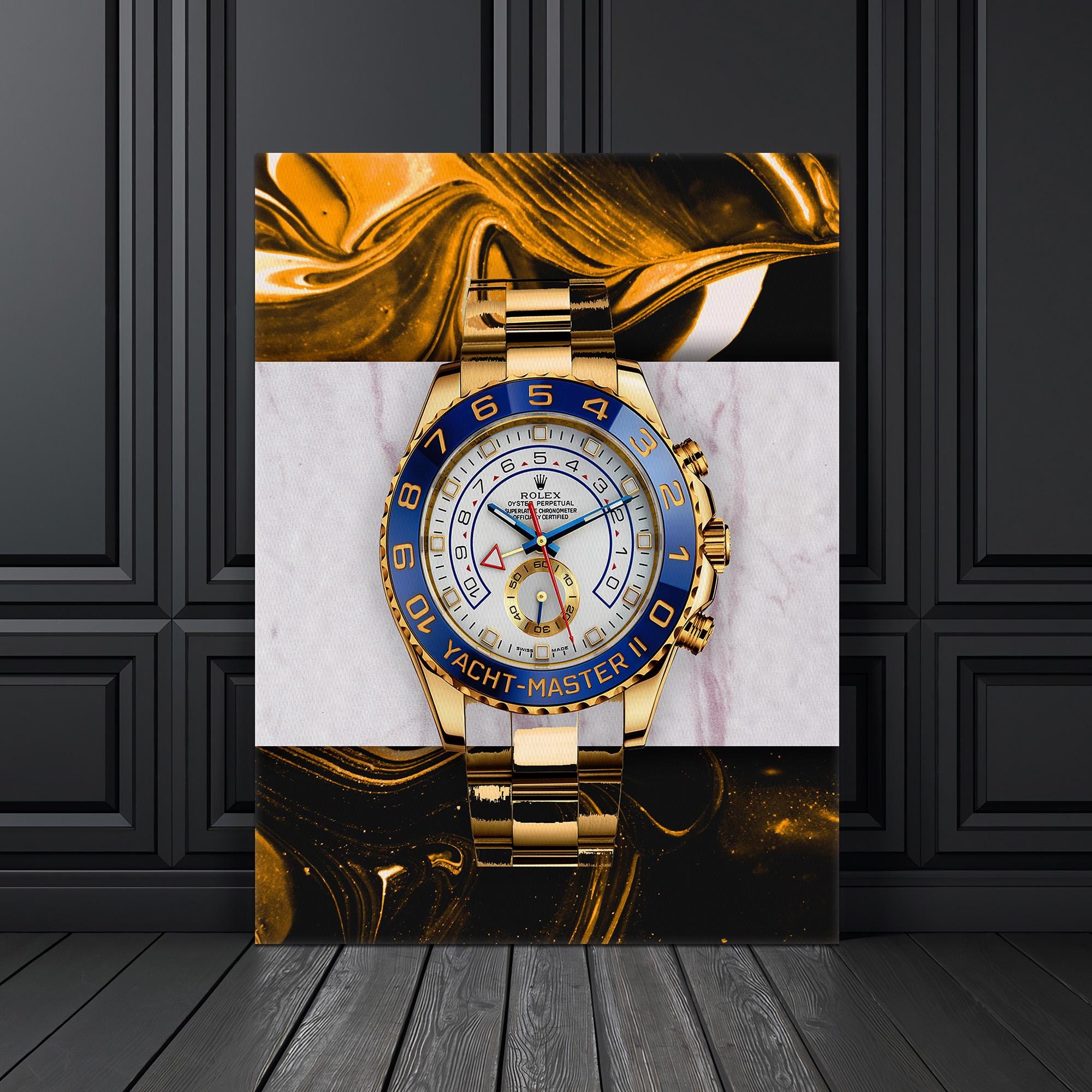 Gold Rolex Home Clock Yacht Master Giant Rolex Wall Clock Luxury