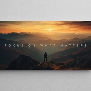 Inspirational Wall Art For Office Decor Focus On What Matters Success Quotes Poster Gifts For Entrepreneur Art Motivational Canvas Prints