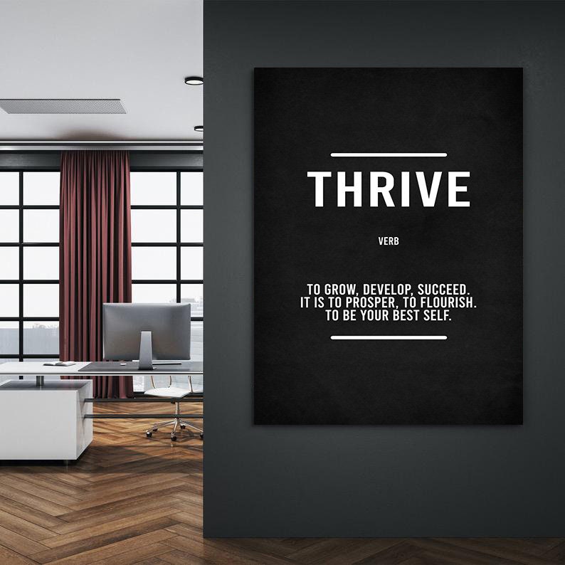 3 Piece Wall Art Office Decor Motivational Canvas Print Etsy