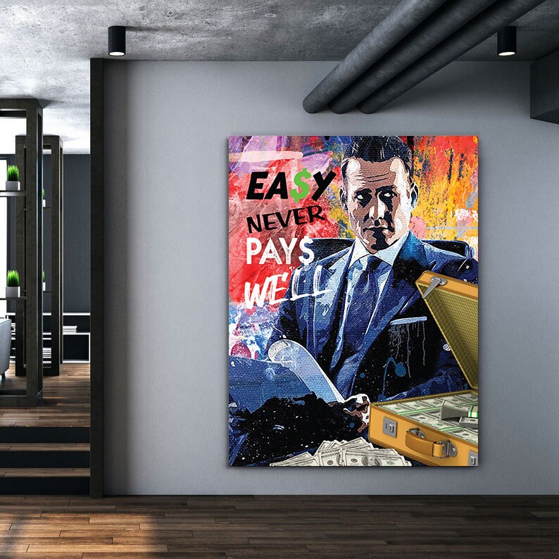 Harvey Specter Wall Art Motivational Quote Office Wall Decor Etsy