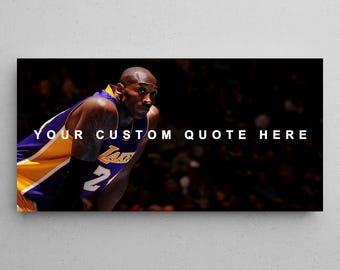 Kobe Bryant Poster Custom Quote Wall Art For Home Office Prints Basketball Wall Art Kobe 24 Canvas Boys Dorm Room Decor Motivational Sign