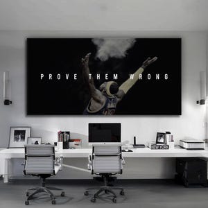Lebron James Poster Prove Them Wrong Wall Art Landscape Canvas Modern Office Decor Basketball Wall Art Motivational Canvas Inspiring Sign