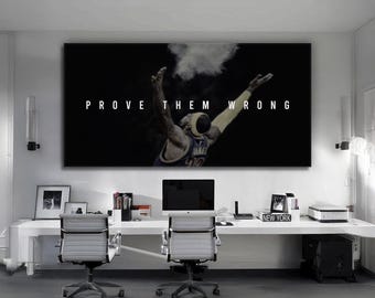 Lebron James Poster Prove Them Wrong Wall Art Landscape Canvas Modern Office Decor Basketball Wall Art Motivational Canvas Inspiring Sign