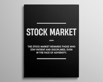 Stock Market Poster Day Trader Office Wall Art For Trading Room Decor Stock Market Canvas Inspirational Stock Trader Sign Trading Poster