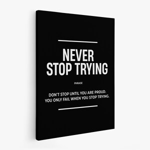 Don't Give up Motivational Wall Art for Home Office Decor Success Quote ...