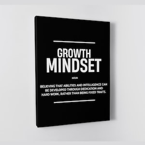Growth Mindset Poster Motivational Definition Canvas Prints For Office Wall Art Entrepreneur Poster Mindset Quote Sign Inspiring Art Decor