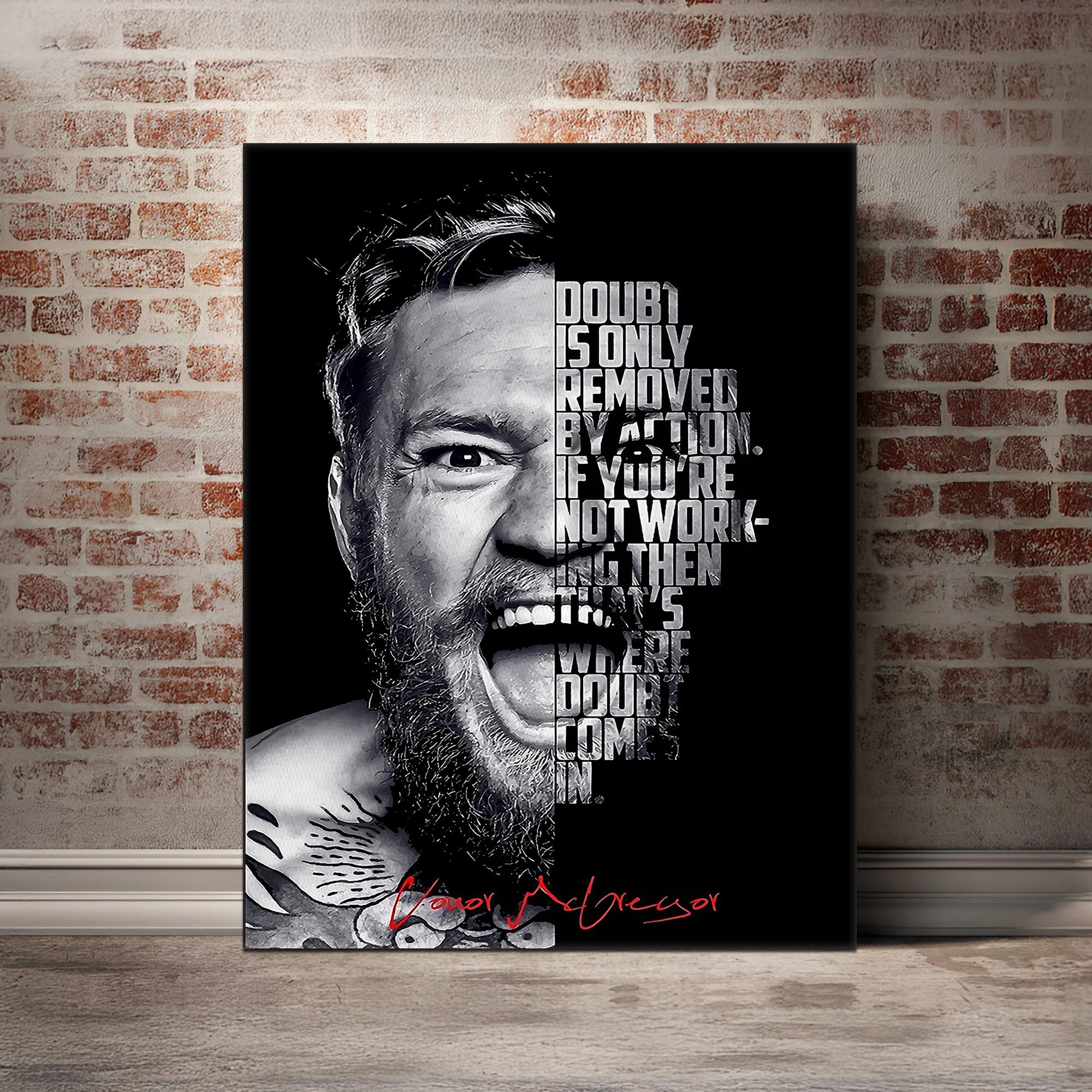 Conor Mcgregor Poster Motivational Quote Wall Art for Gym Decor