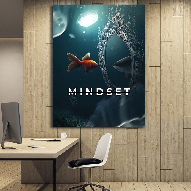 Mindset Wall Art Office Decor Inspirational Wall Art Etsy
