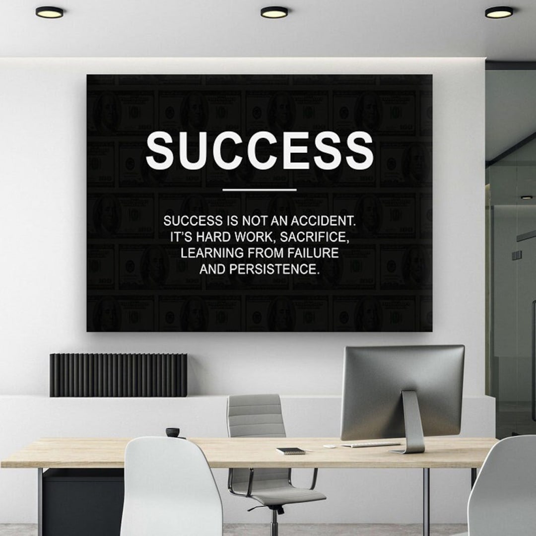 Success Wall Art Definition Quote for Office Decor Etsy