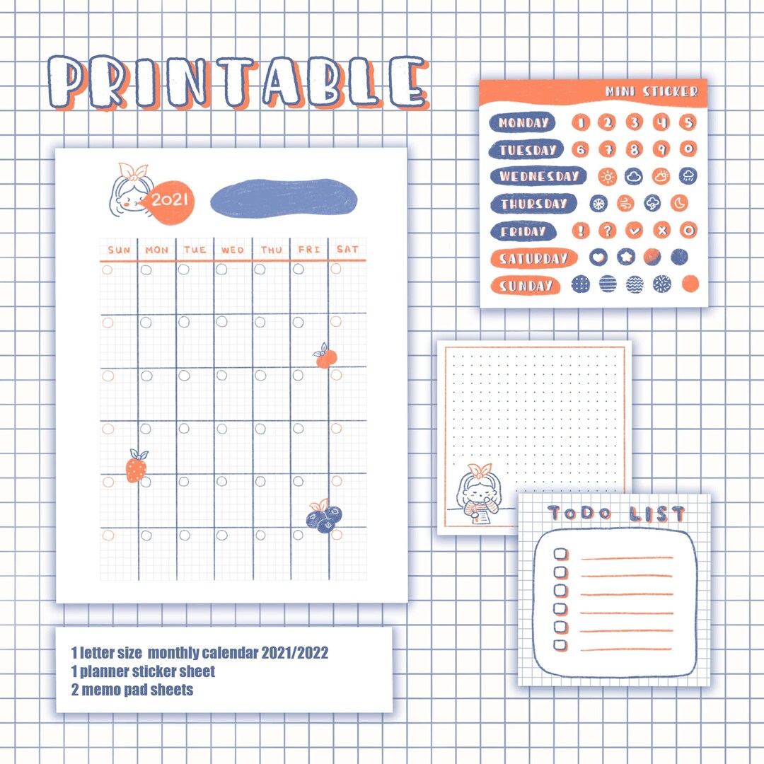 Printable Calendar Set - Etsy